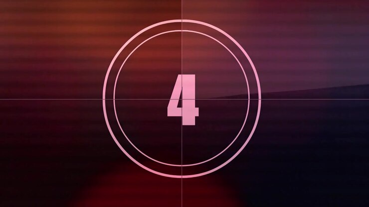 Vintage Film Countdown Leader with Start and Insert Tape Text