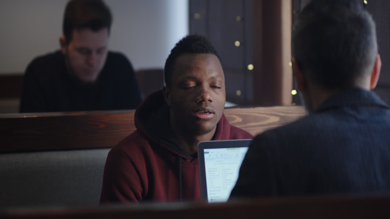 reunión de negocios en un café