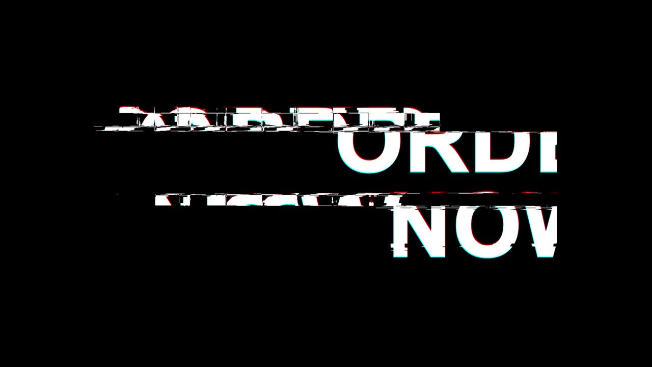 Pesan Sekarang Teks Efek Glitch Distorsi TV Digital Animasi Loop 4K