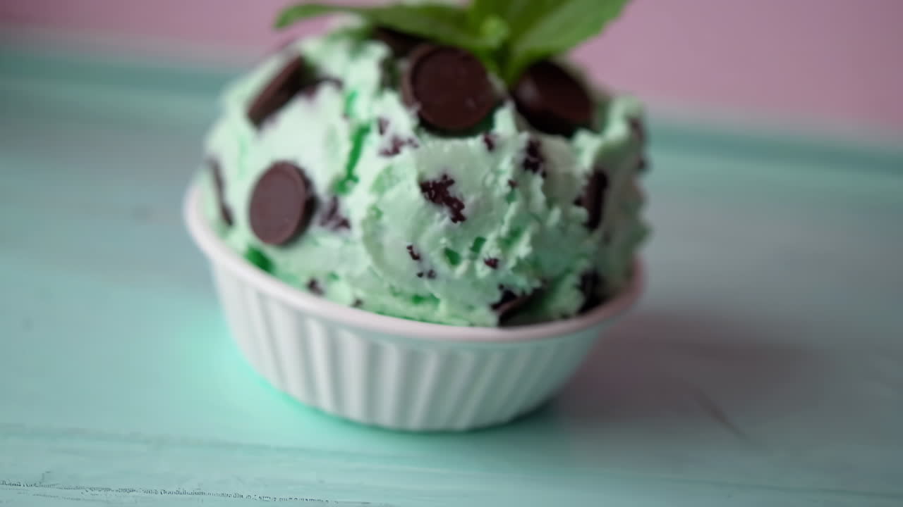 мятное шоколадное мороженое