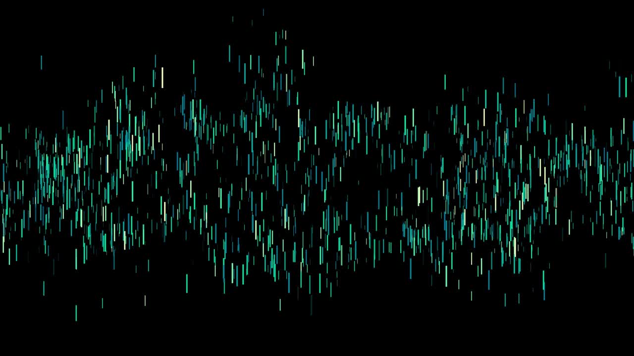 Abstract green lines wave pattern on vertical.Particles line background