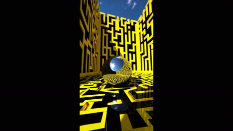 abstract maze sphere