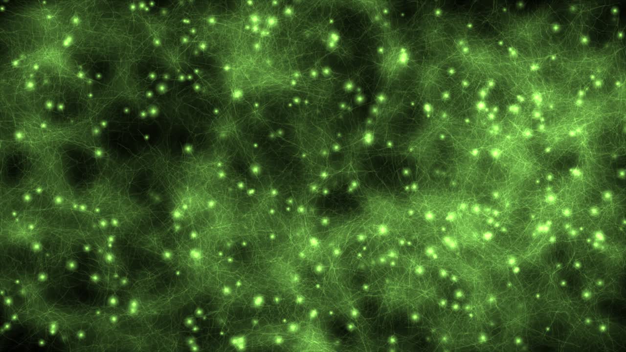 fondo de bokeh de ondas de partículas abstractas de 4k