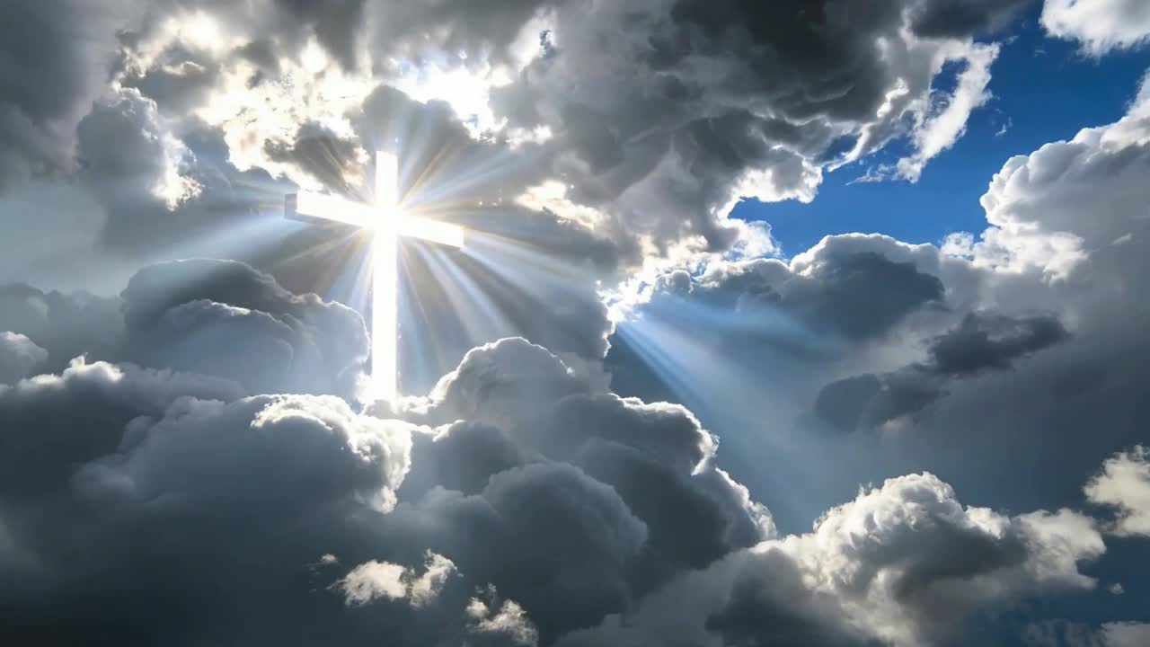 Sfondo di culto con croce cristiana.