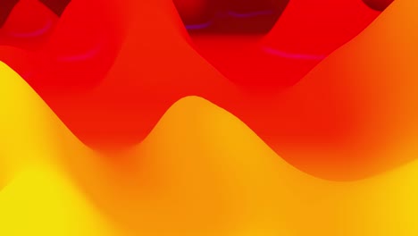 4k seamless loop, abstract fluid red yellow gradients, inner glow wavy surface. beautiful warm color gradients as abstract liquid background, smooth animation. 3d in flat pleasant modern style 93