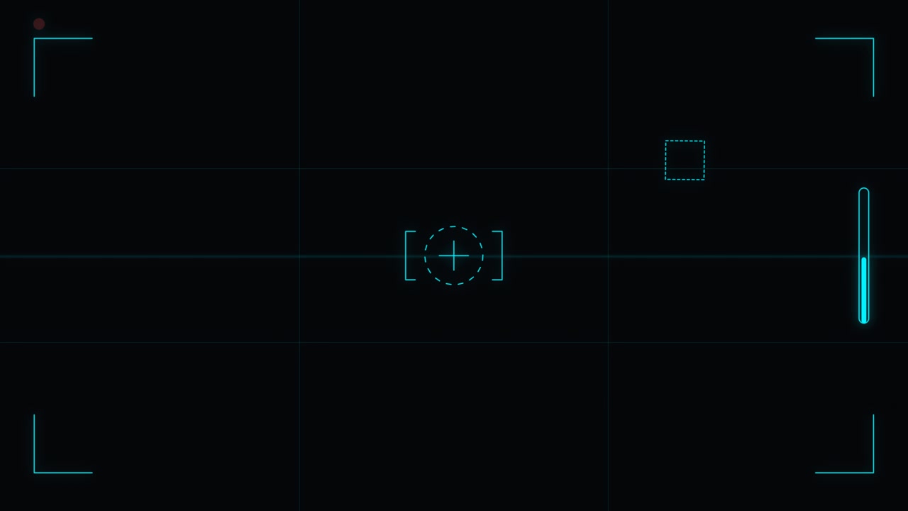 Digital Camera Viewfinder Interface with Focus Reticle and Grid
