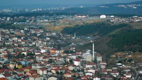 aerial view of a turkish city