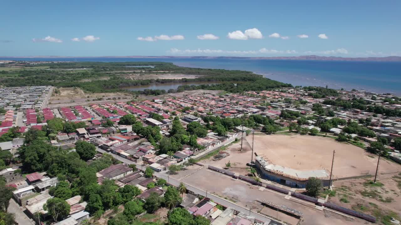 Sweeping aerial view of El Peñón, Cumaná, showcasing coastal charm