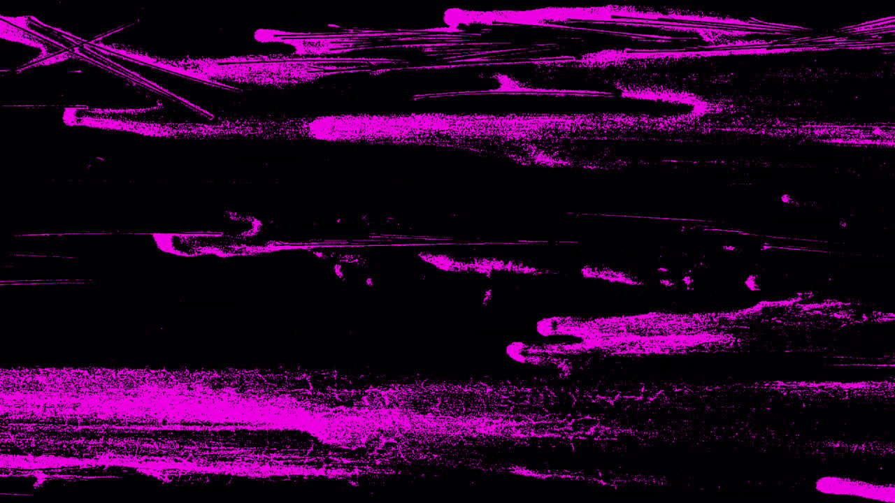 Texture di Pittura Grunge Magenta Astratta su Sfondo Nero