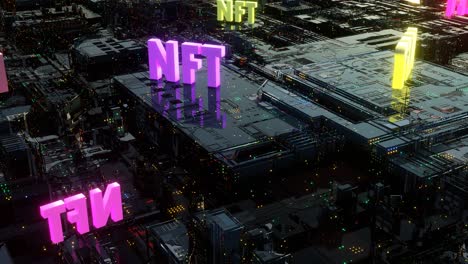 nft city - metaverse vj loop animation