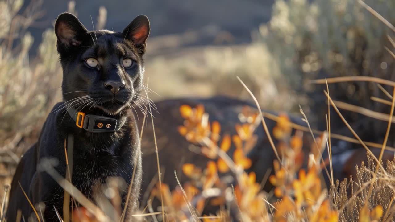 야생 에 있는 검은 팬더