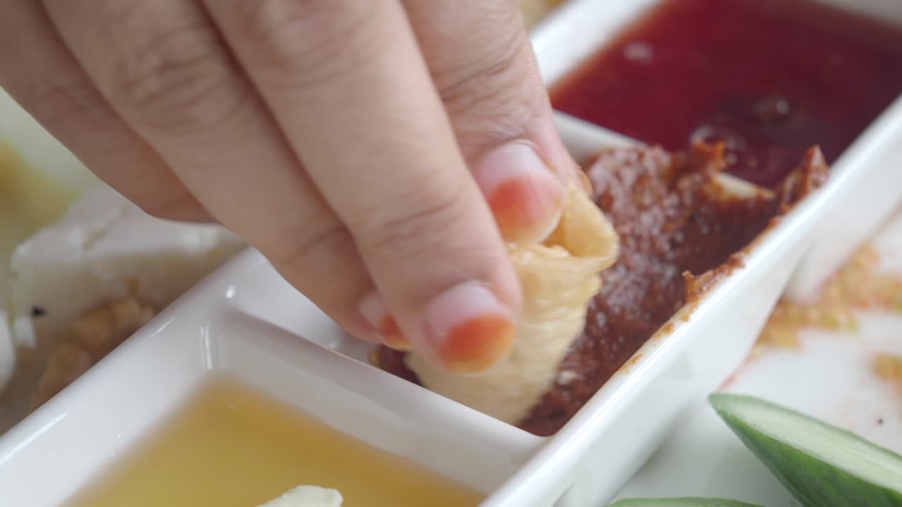 Mediterranean/Turkish Meze Platter with Dips and Spring Rolls
