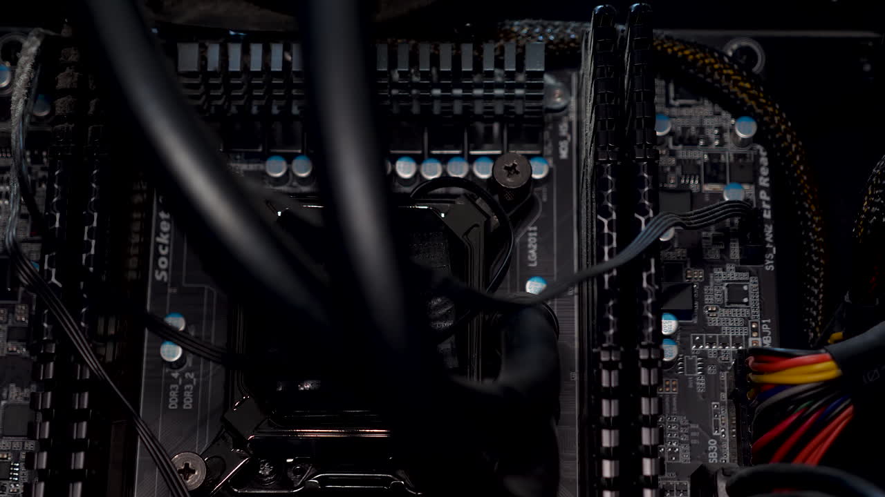 enfriador de aire de computadora de escritorio, tomas y placa principal