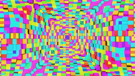 looped abstract symmetrical background like room, smooth animation, 3d multicolor elements. bg for show or events, exhibitions, festivals or concerts, music videos, vj loop for night clubs.