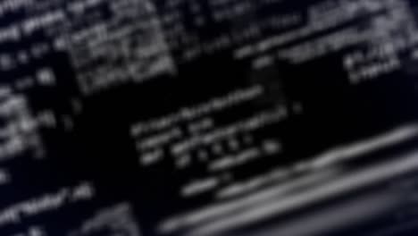 animación de manchas verdes y procesamiento de datos sobre fondo negro