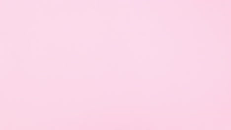 Chocolate cookies filling white plate on pink theme. Stop motion