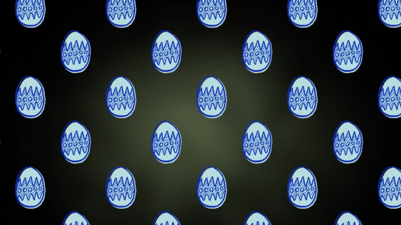 검은 바탕에 부활절 달의 애니메이션.