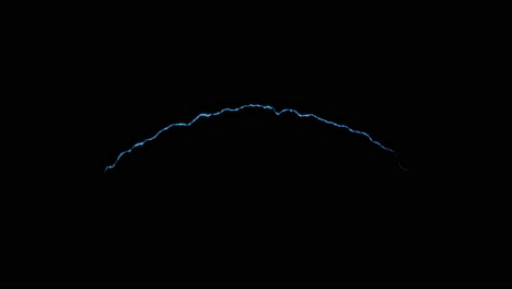 animation of electric wave in motion in the form of an arc on a black background