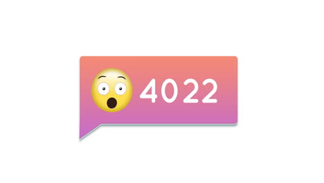 emoticón de cara sorprendida con números 4k