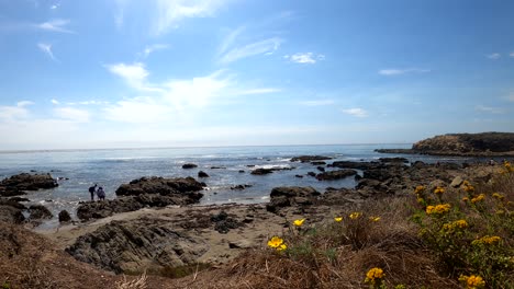 Scenic-coastal-views-of-Moonstone-Beach-in-San-Luis-Obispo,-California