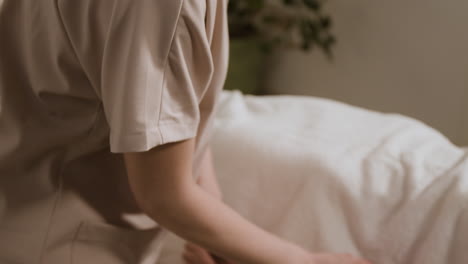 professional arm and hand massage at a spa