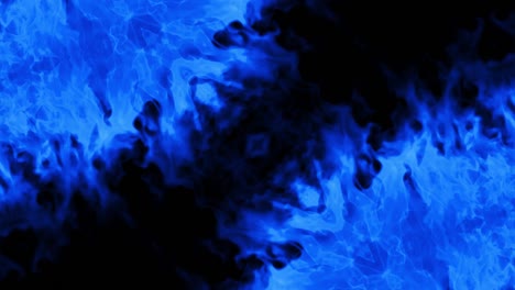 fuego con llamas azules sobre un fondo negro. llama de fuego ardiente. flujo de fuego abstracto es caleidoscopio. budismo flor de mandala, kaleido. azul ardiente brillante. fuego fuerte. campos ardientes. bucle 4k