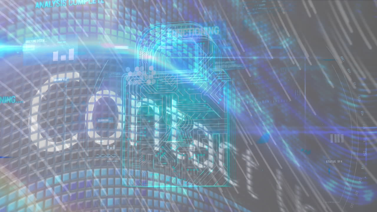 락의 애니메이션, 디지털 텍스트, 연결 네트워크 및 데이터 처리