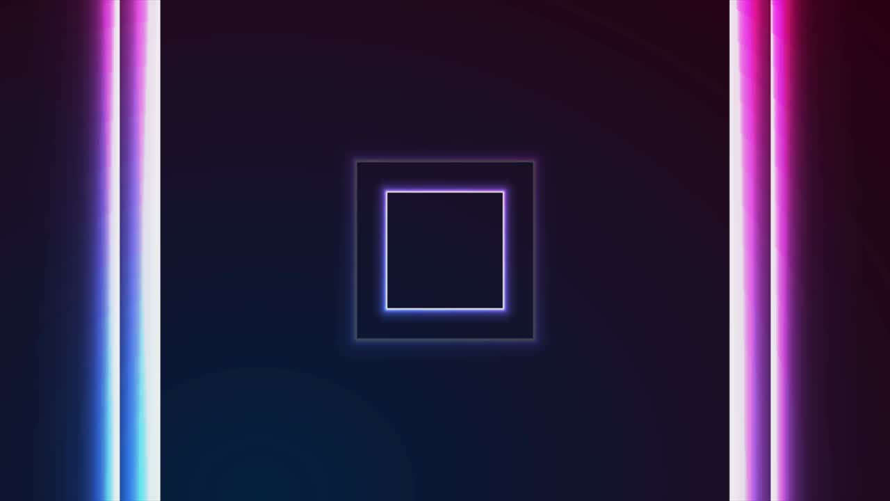 fondo de movimiento de la tecnología de cuadrados de láser de neón púrpura azul