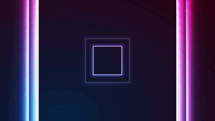 Blue purple neon laser squares technology motion background