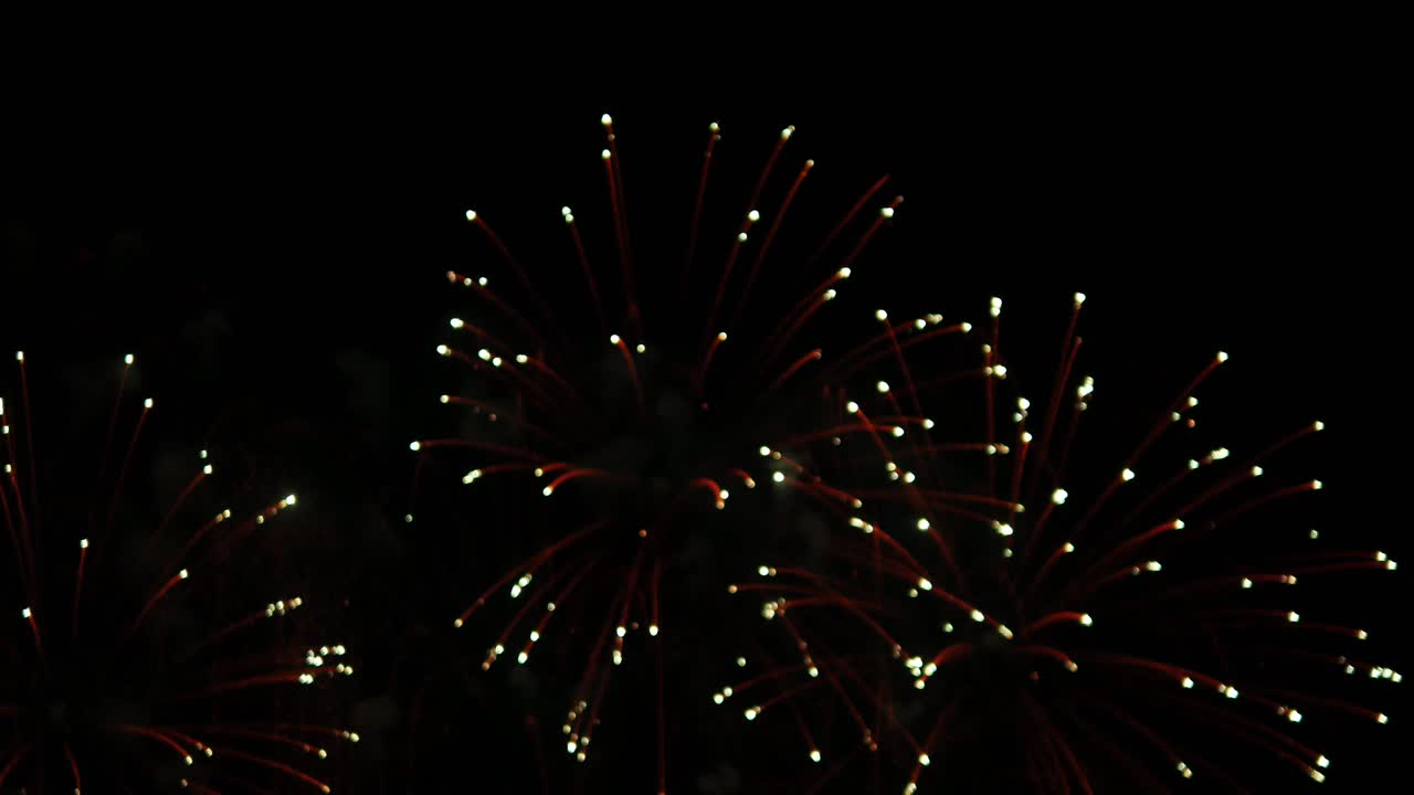 Blurred image of fireworks festival during end of year celebrations