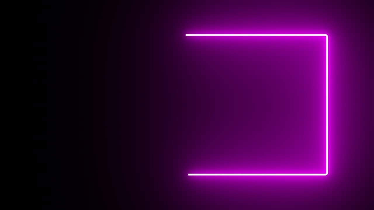 Colorful of neon line blaze glowing flashing animation loop random on a black background.