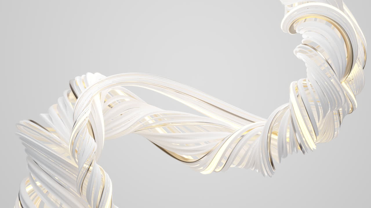 추상적인 루프 흐르는 곡선, 3d 렌더링