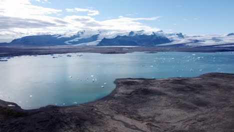 iceland drone shots - 4k. jökulsárlón glacier