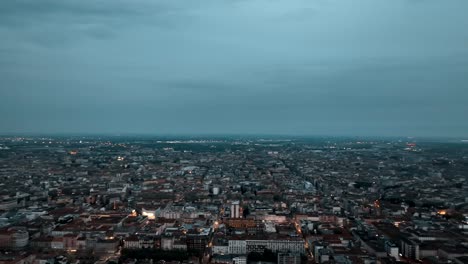 drone footage of milan, italy