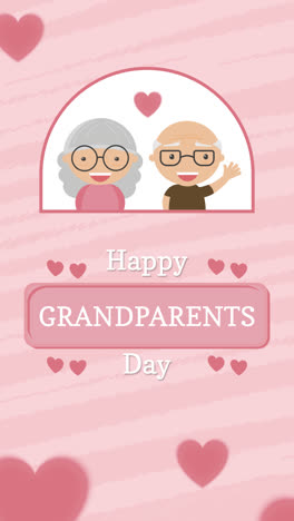 Motion-Graphic-of-Pink-background-with-grandparents-in-love-in-flat-design