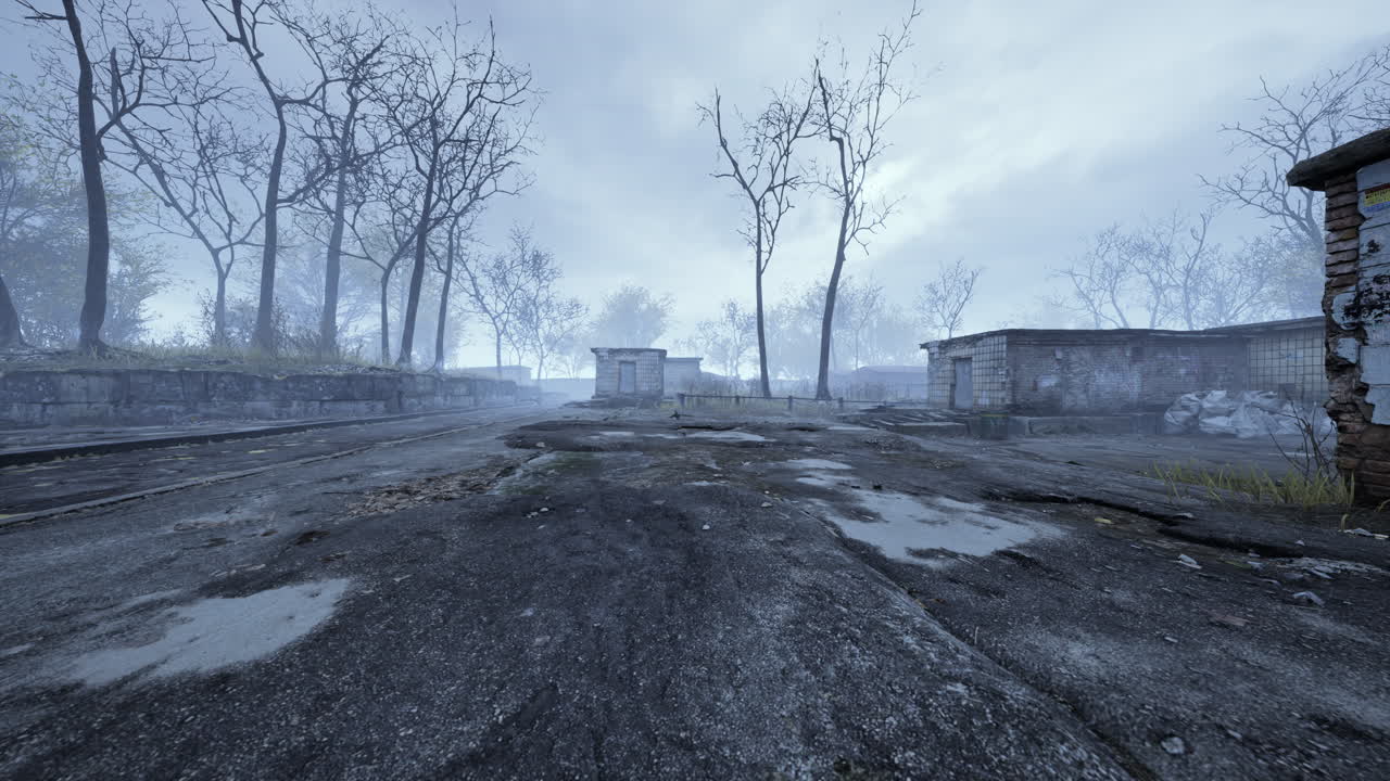 vista de la ciudad de pripyat de la zona de exclusión cerca de la central nuclear de chernobyl