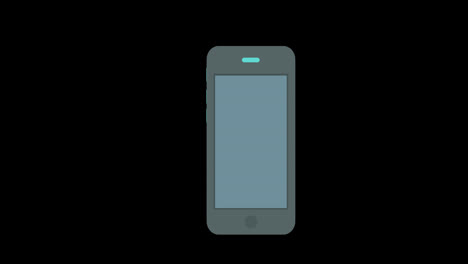 Mobiltelefon-Konzept-Loop-Animationsvideo,-Transparenter-Hintergrund-Mit-Alphakanal.