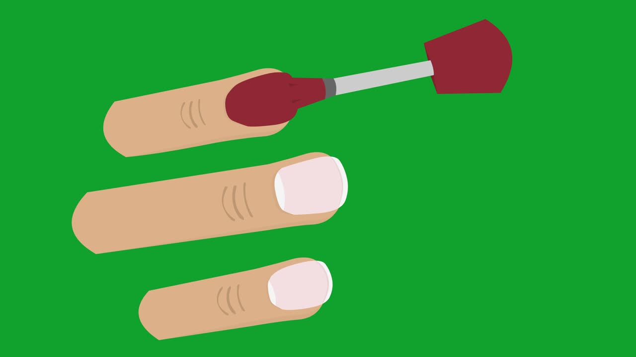 손가락의 루프 애니메이션 손을 손가락 라크로 칠하는 것