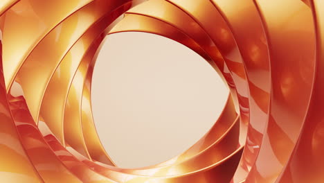 golden curve frame background, 3d rendering.