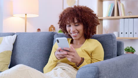 happy, smiling and laughing woman texting