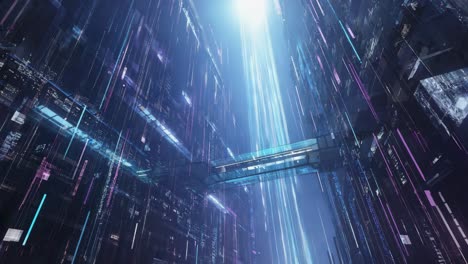 futuristic abstract cityscape