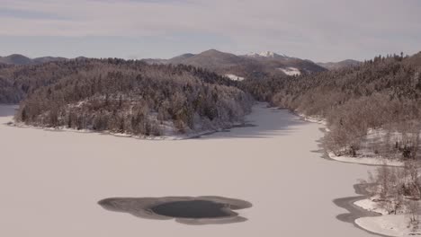 excellent view of the snowy lake