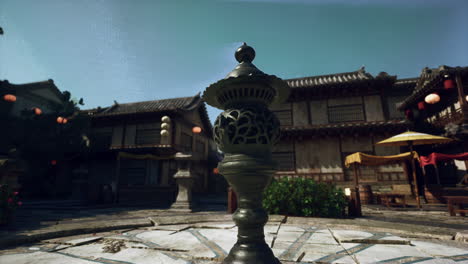 ancient asian town street scene