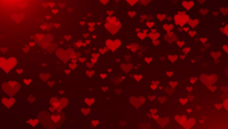 red hearts background