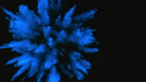 spreading of blue color in black background