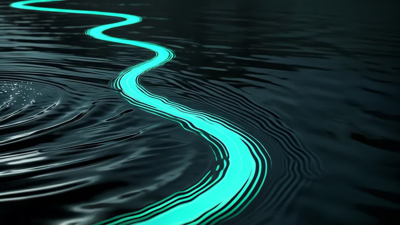 Glowing Path on Water