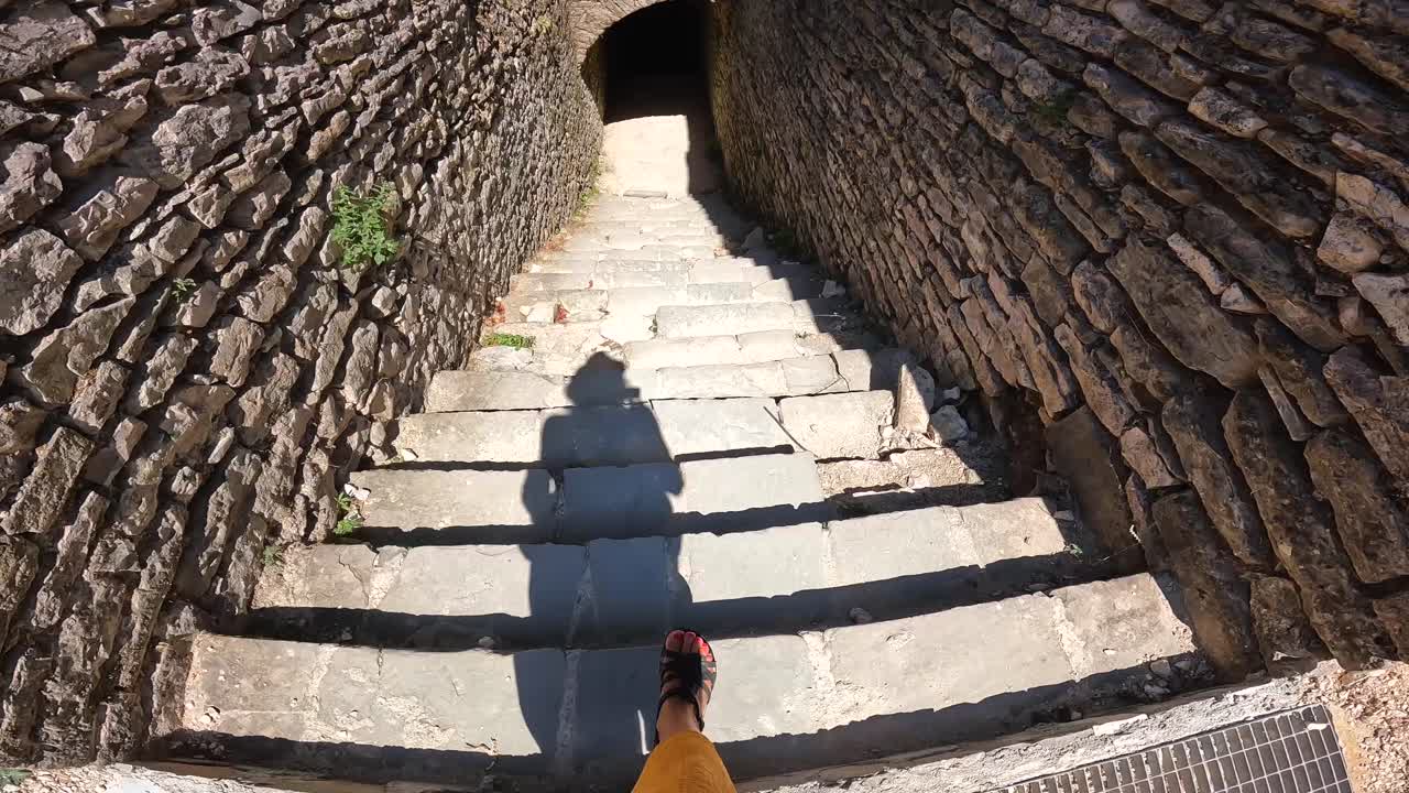 Stone Tunnel with Stairs