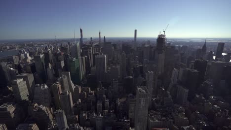 Wide Angle Of Midtown Manhattan NYC Construction Billionaire's Row 4k