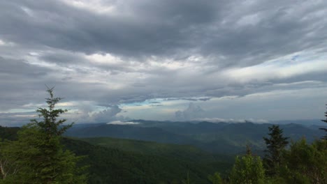 watterock knob mountain peak in the great smoky mountain national park: slow motion