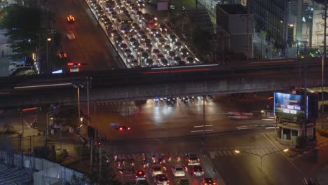 bangkok traffic timelapse at night